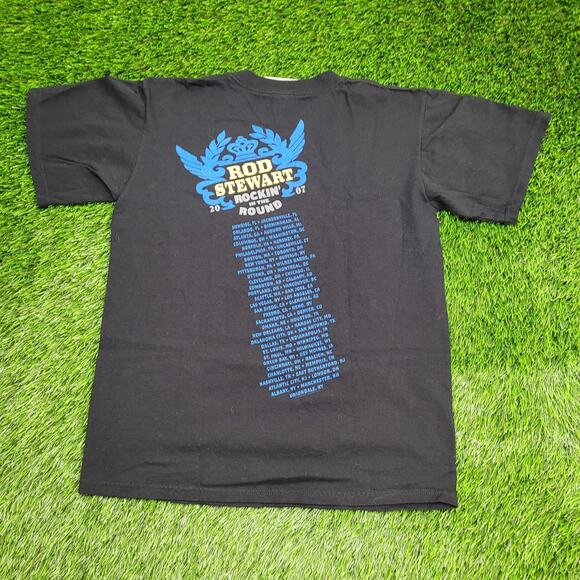 Rod-Stewart Rockin-in-the-Round Concert Shirt Medium 19x24 Black - Picture 6 of 10
